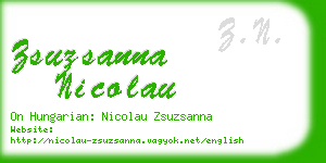 zsuzsanna nicolau business card